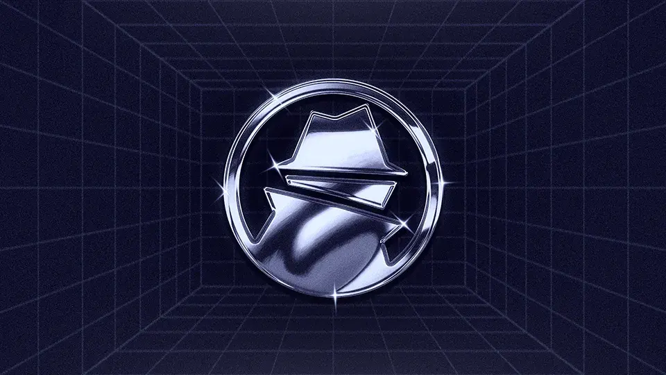 The AdRevival logo, a chrome hat-and-mask emblem in a ring, on a dark blue grid